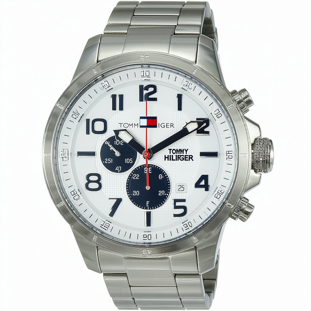 Tommy Hilfiger Men's 1791222 Cool Sport Analog Display Japanese Quartz Silver Watch