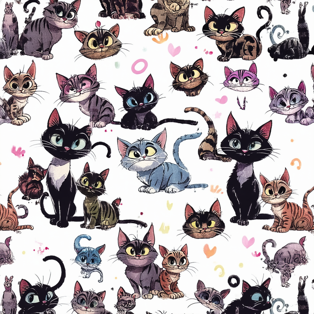 Disney Cats Womens Plus Size T-Shirt Cheshire Cat Characters All Over Print