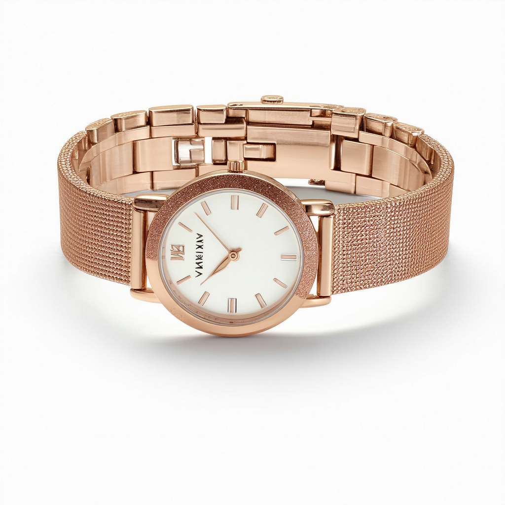 Anne Klein Women's AK/1412RGBN Rose Gold-Tone and Brown Shimmer Bracelet Watch