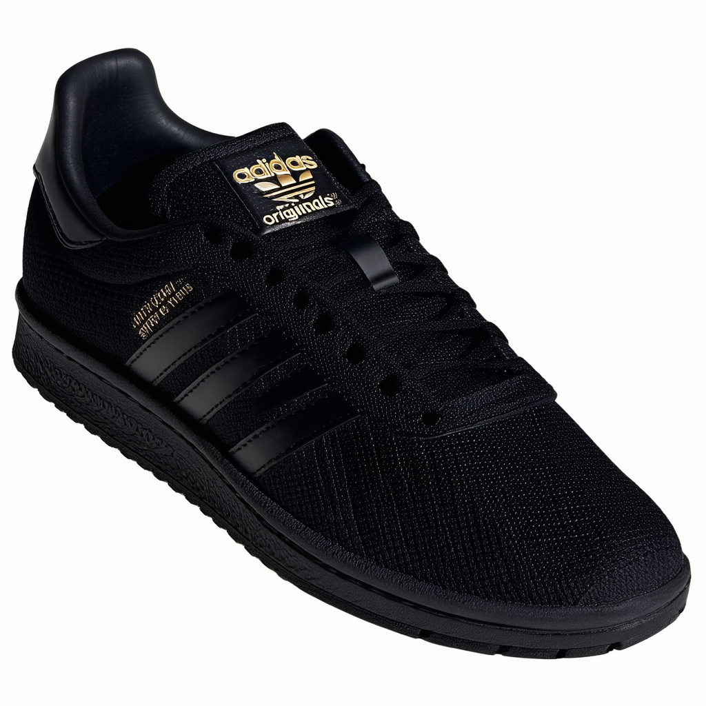 adidas Originals Men's TOP Ten LO Running Shoe, Black/Black/Black, 10 M US