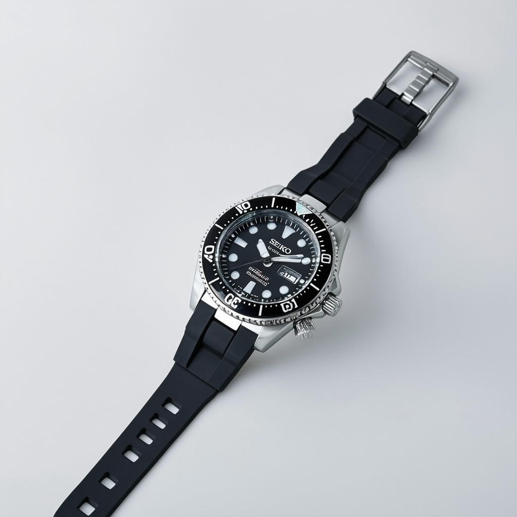Men's Automatic diver's rubber watch Stainless Steel Seiko