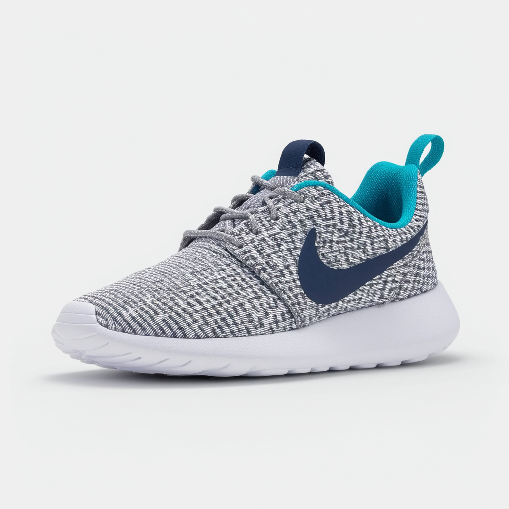 Nike Youth Roshe One (Wolf Grey Stripe/Blue Lagoon/Midnight Navy)(7 M US Little Kid)