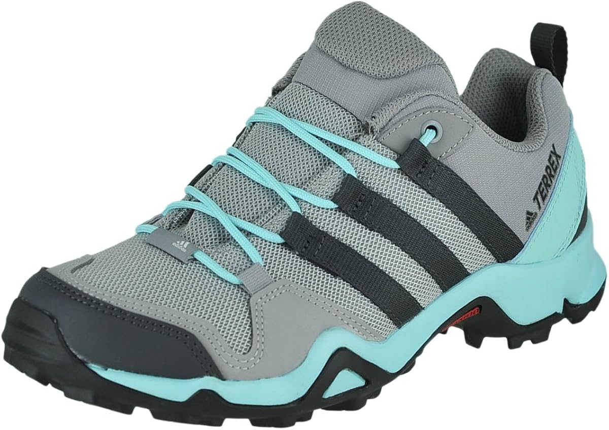 adidas Women's Terrex AX2R Charcoal Solid Grey/DGH Solid Grey/Clear Aqua Athletic Shoe