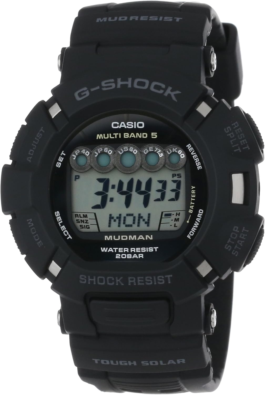 Casio Men's GW9000A-1 G-Shock Mudman Solar Atomic Watch