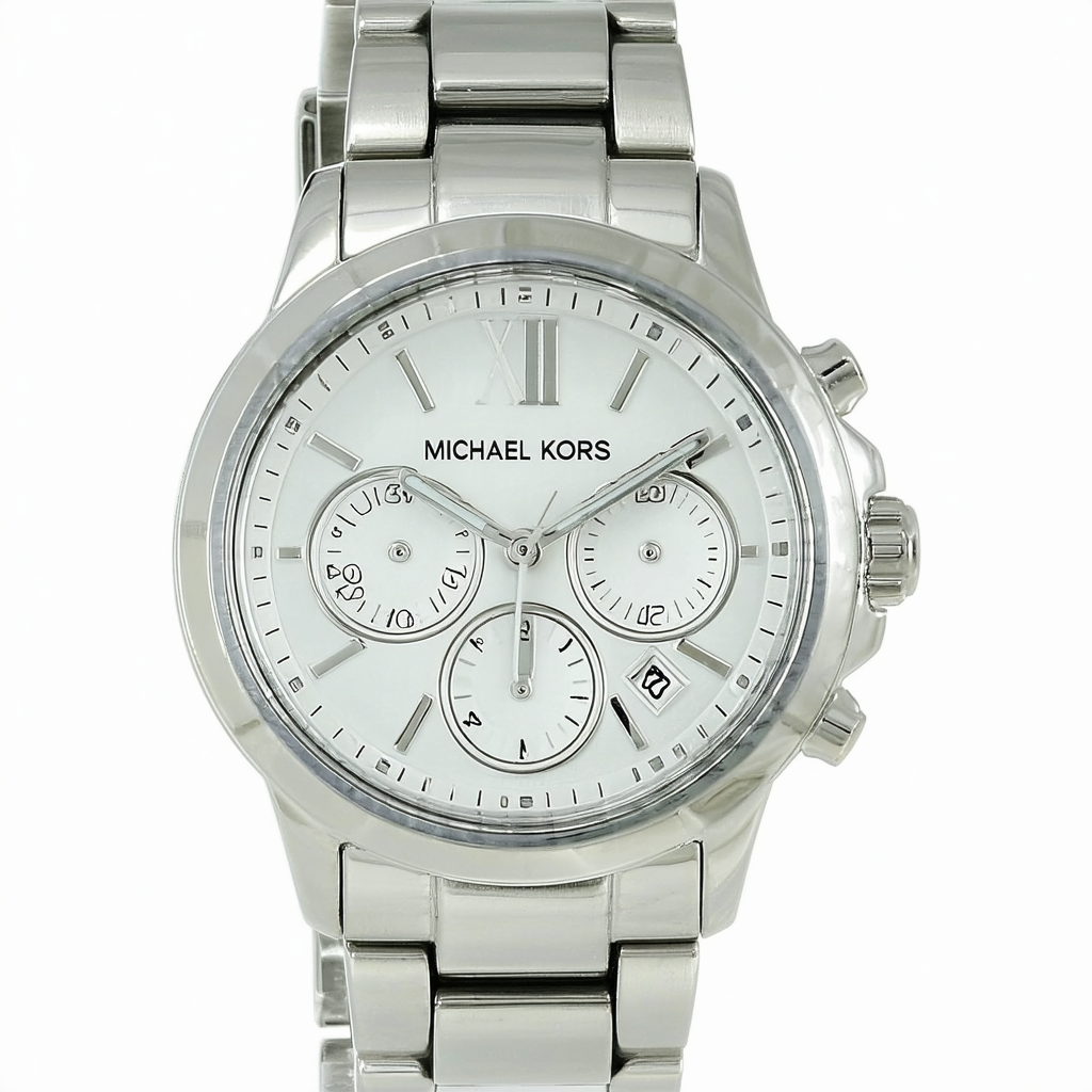 Michael Kors Women's MK5070 Silver Round 3 Hand Date Watch
