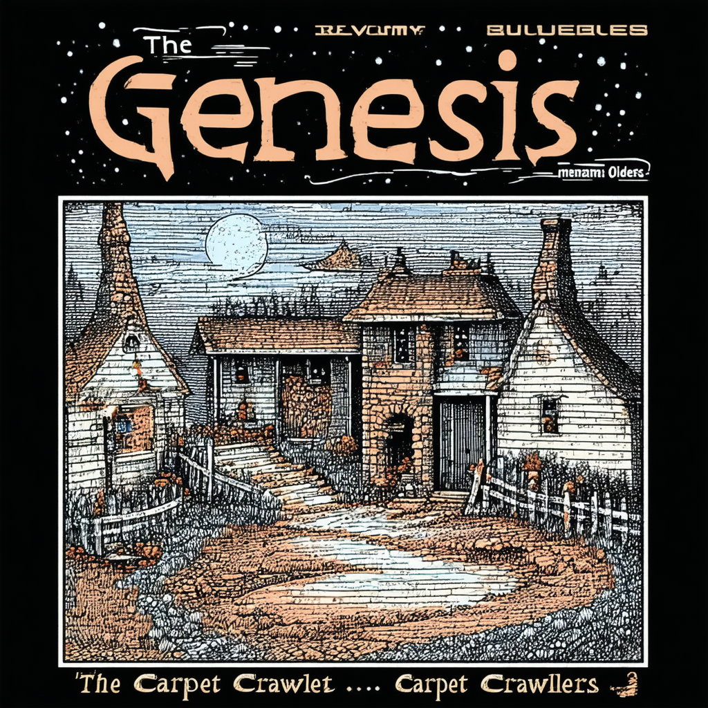 Genesis The Carpet Crawlers Unisex Adult Long-Sleeve T Shirt for Men and Women, Large Black