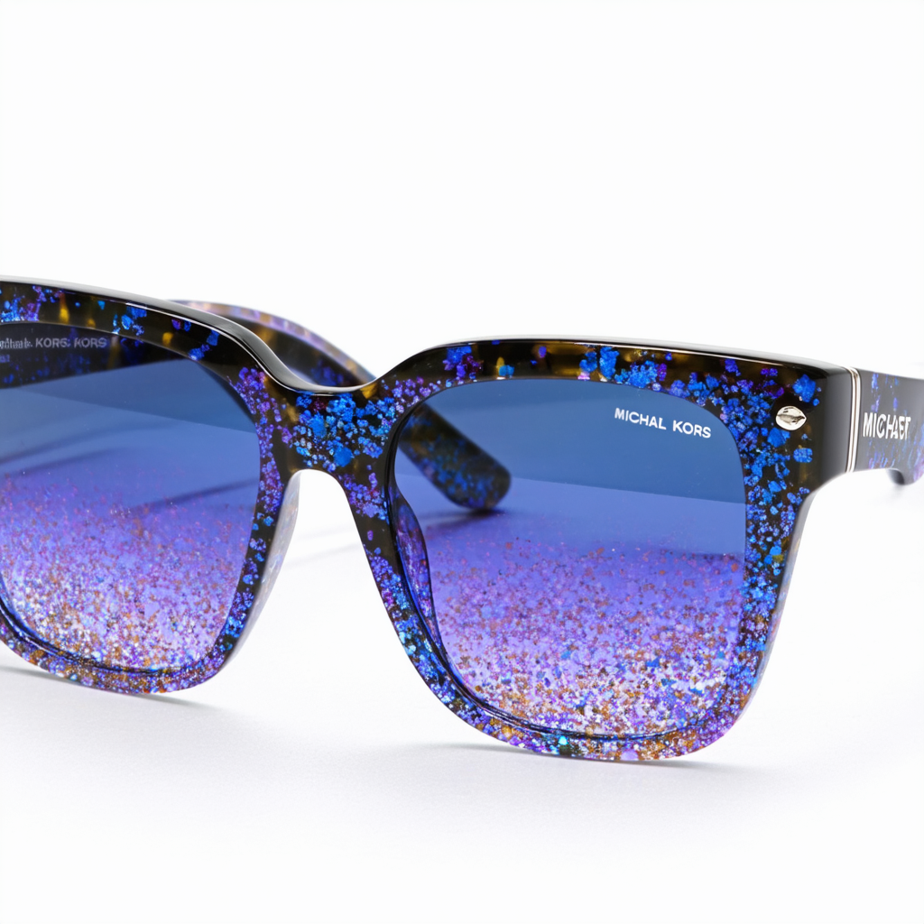Michael Kors Key West Sunglasses MK2007 303148 Ocean Confetti Tortoise Purple Blue Gradient 57