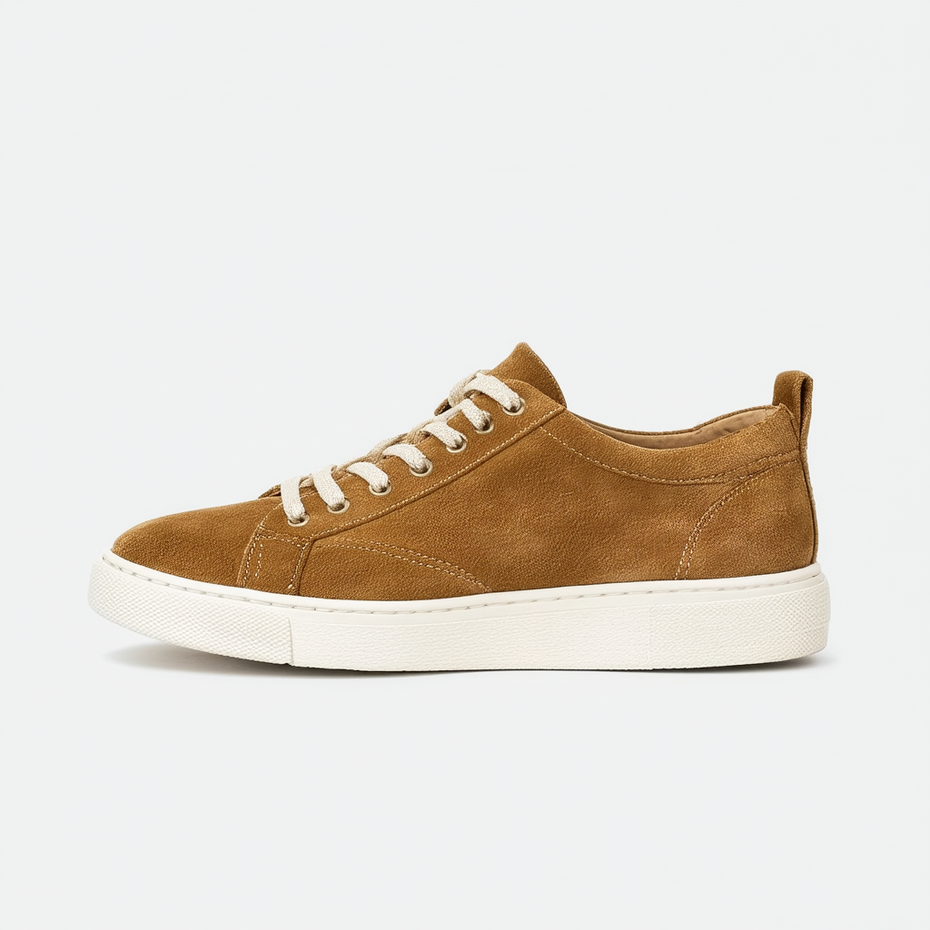 Steve Madden Women's LINQSP Fashion Sneaker, Sand Suede, 7.5 M US