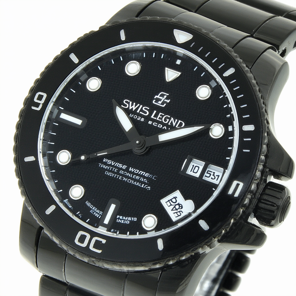Swiss Legend Women's 10054-BKBTSA Throttle Analog Display Swiss Quartz Black Watch