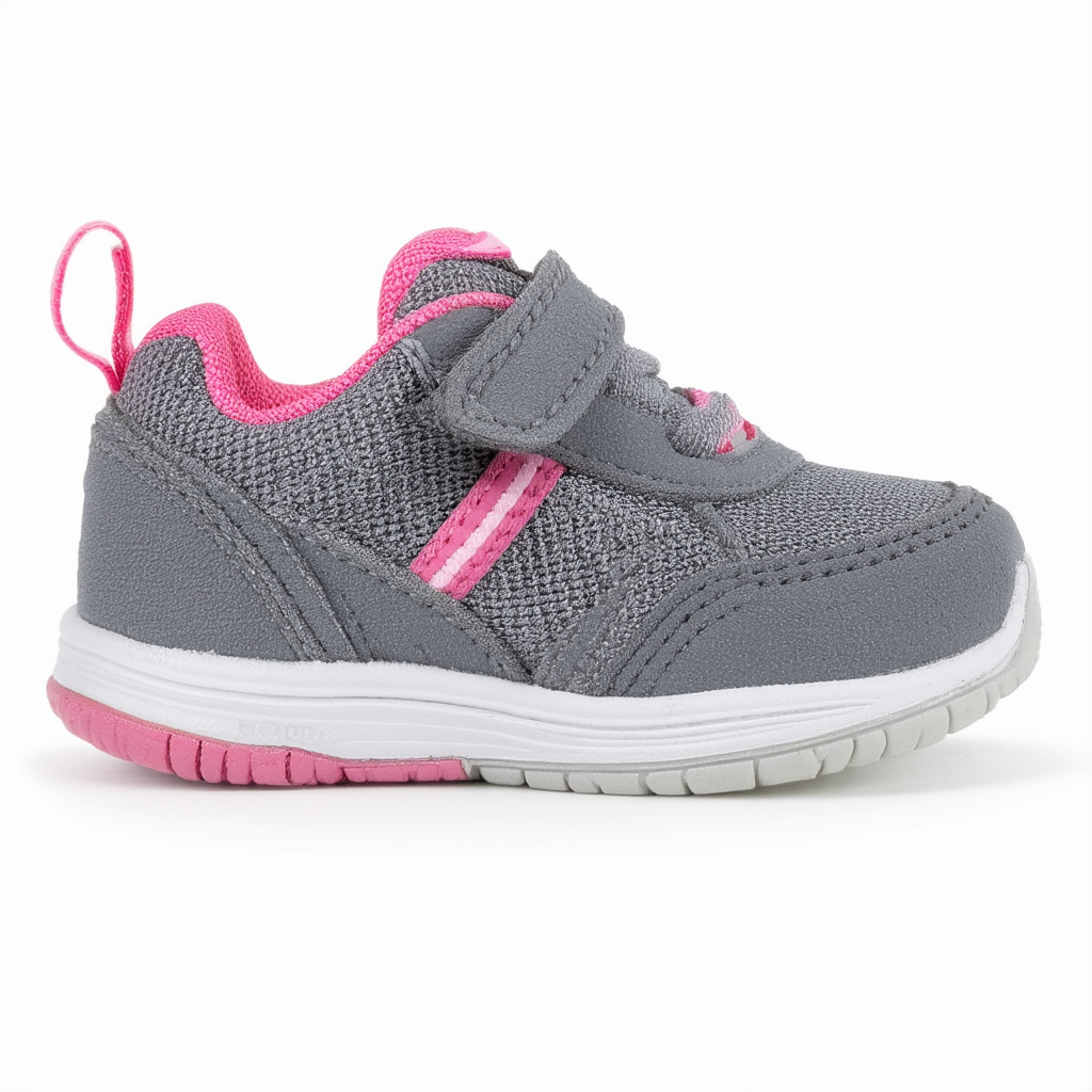 Stride Rite Baby-Girl's M2P Cannan Sneaker, Grey, 9.5 Wide US Toddler