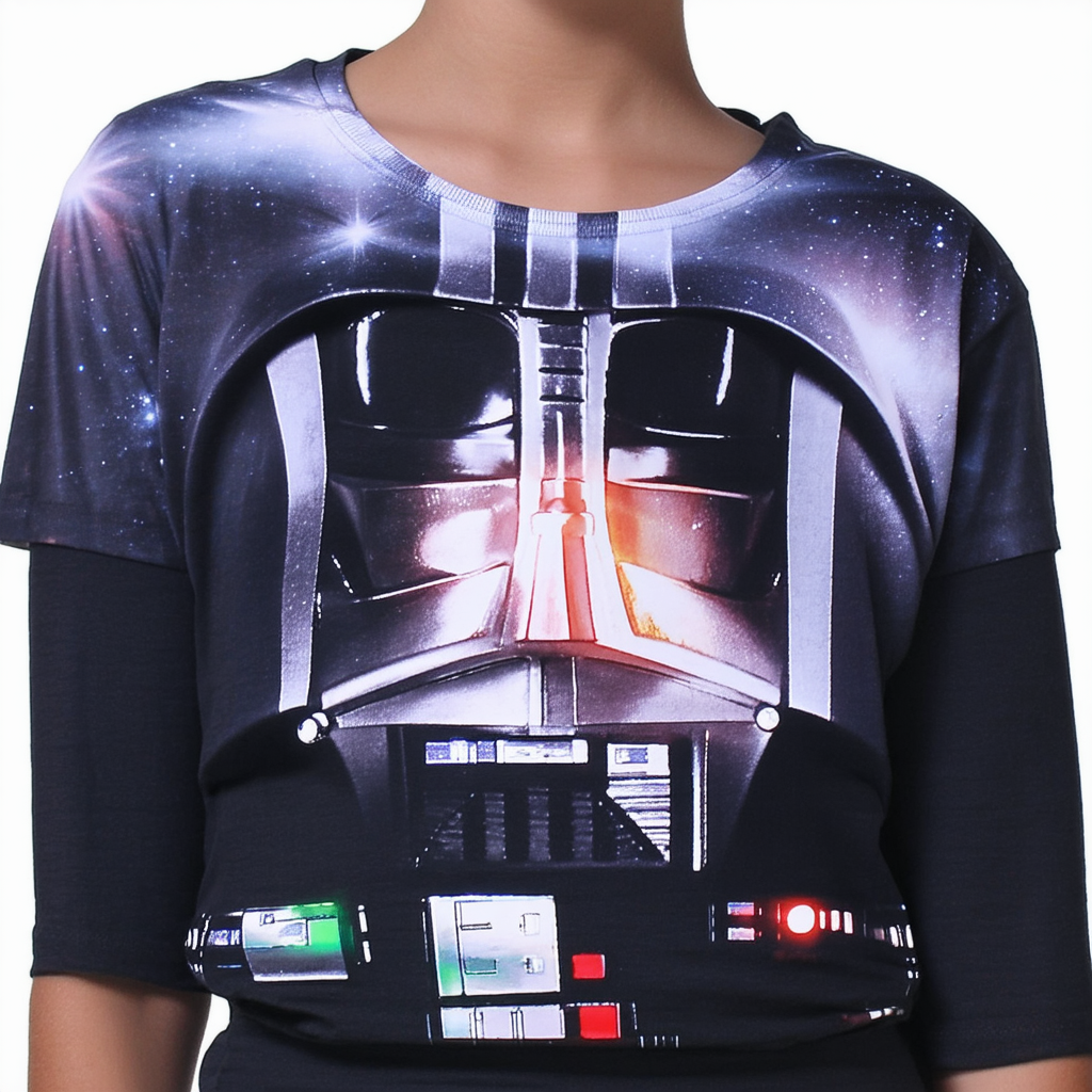 STAR WARS Darth Vader Princess Leia Girls Graphic Short Sleeve T-Shirt