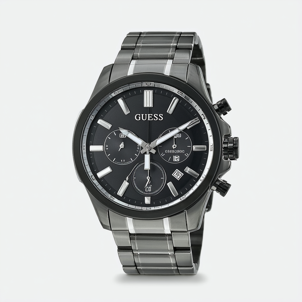 GUESS Men's U22504G1 Powerful Gunmetal Chronograph Watch