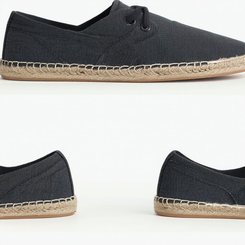 TOMS mens Seasonal Classics fashion sneakers, Black Washed Canvas Rope Sole, 7 US