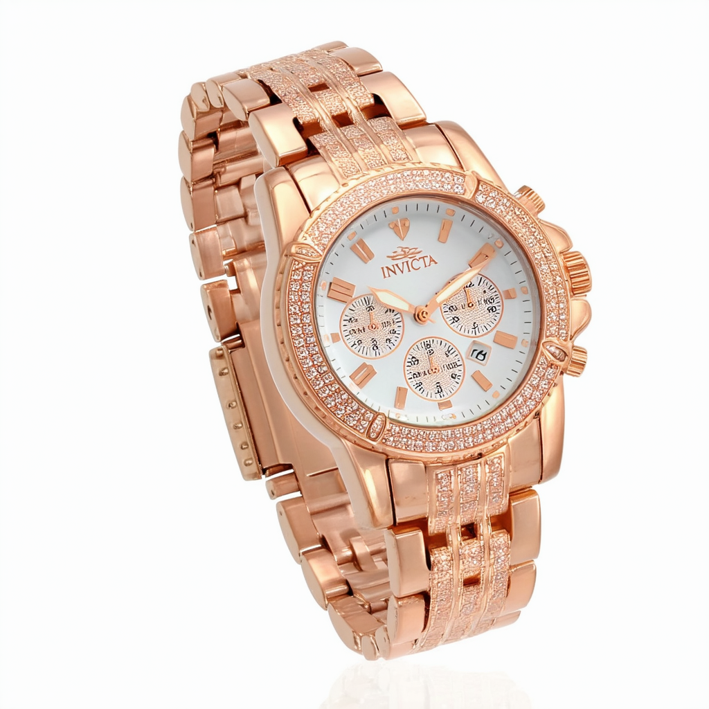 Invicta Women's 15625 "Angel" 18k Rose Gold Ion-Plated Bracelet Watch