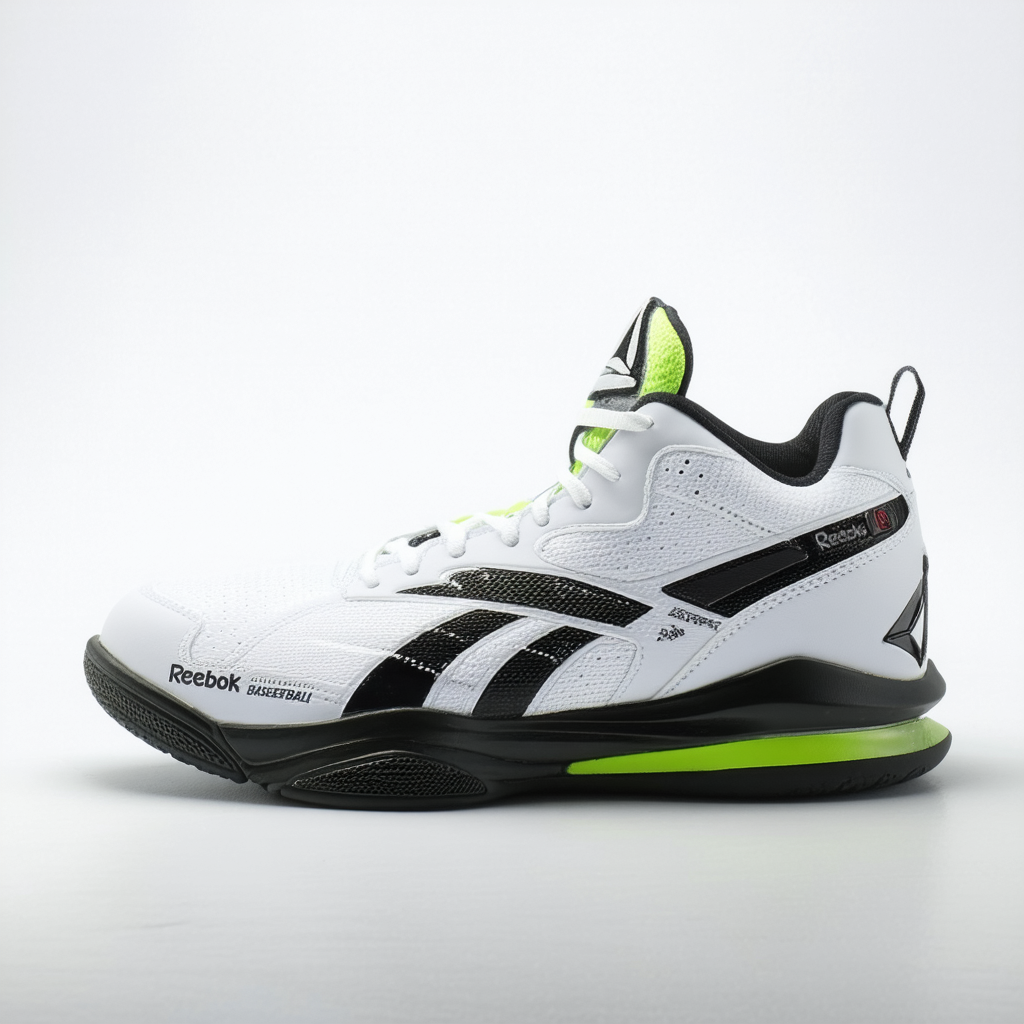 Reebok Mens Twilight Zone Pump Basketball Shoe, White/Black-lime,