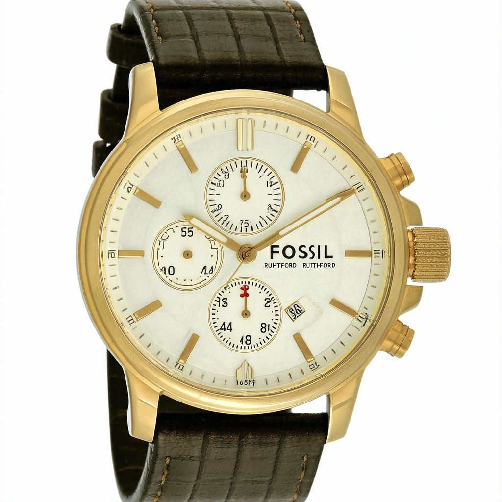 Fossil Men's FS5449 Rutherford Analog-Digital Display Analog Quartz Gold Watch