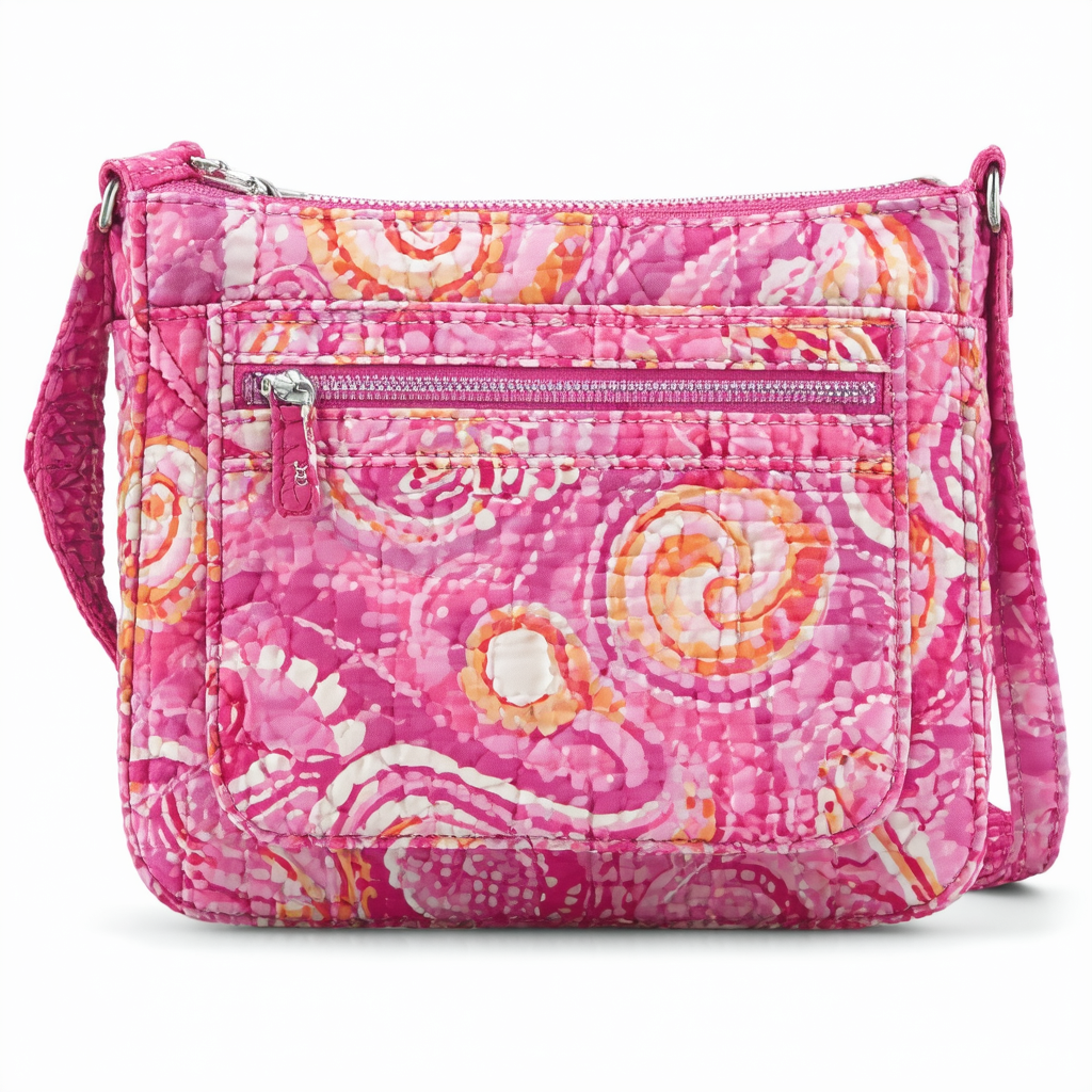 Vera Bradley Mini Hipster Crossbody (Pink swirls)