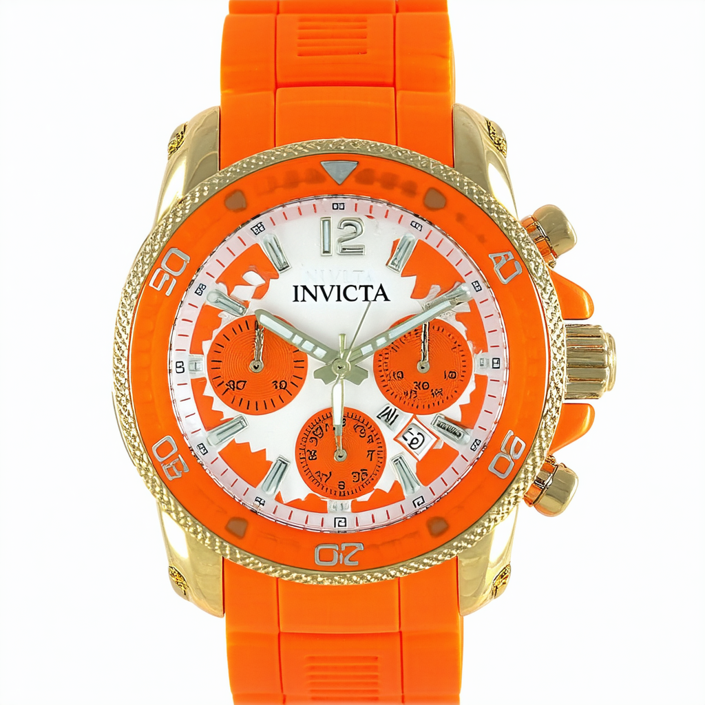 Invicta Women's 5926 Lady Wildflower Collection Gold-Tone Stainless Steel Orange Watch