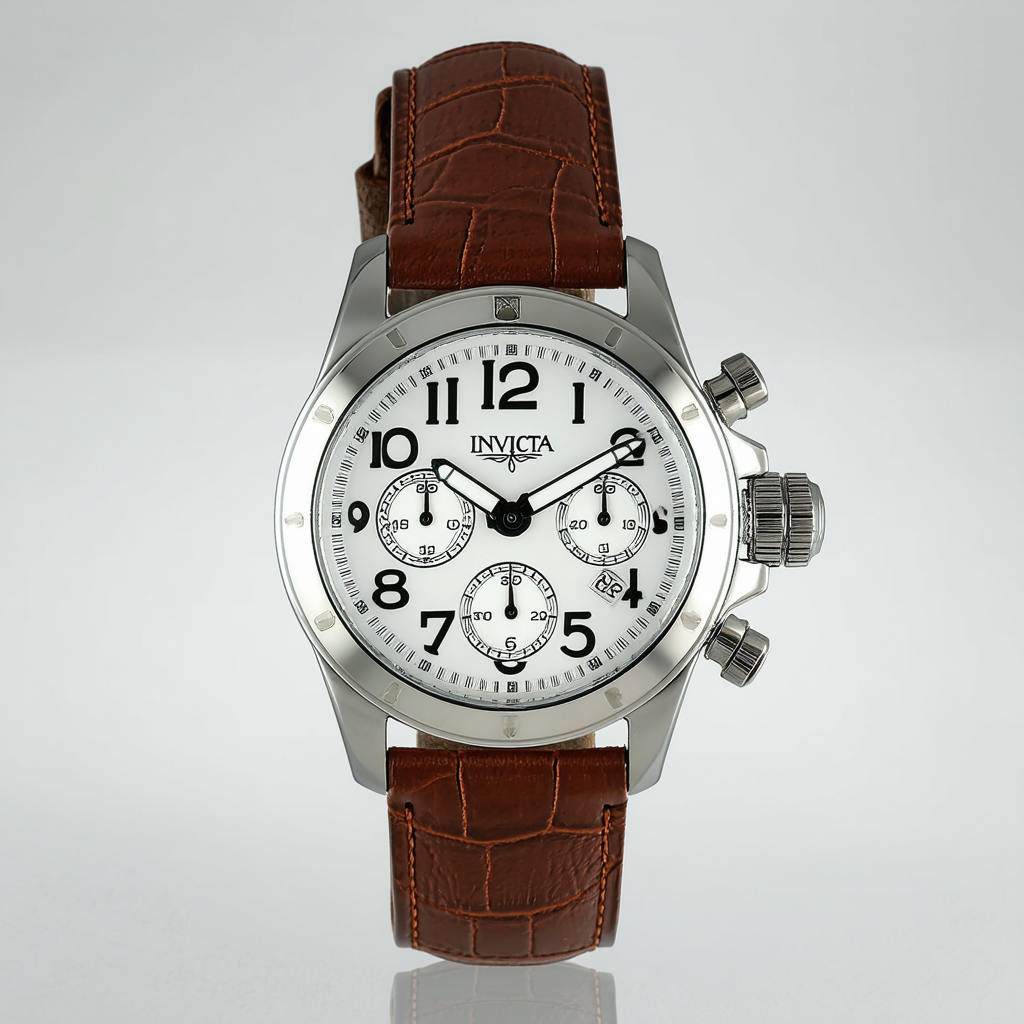 Invicta Men's 18900 Lupah Stainless Steel Watch With Brown Leather Band