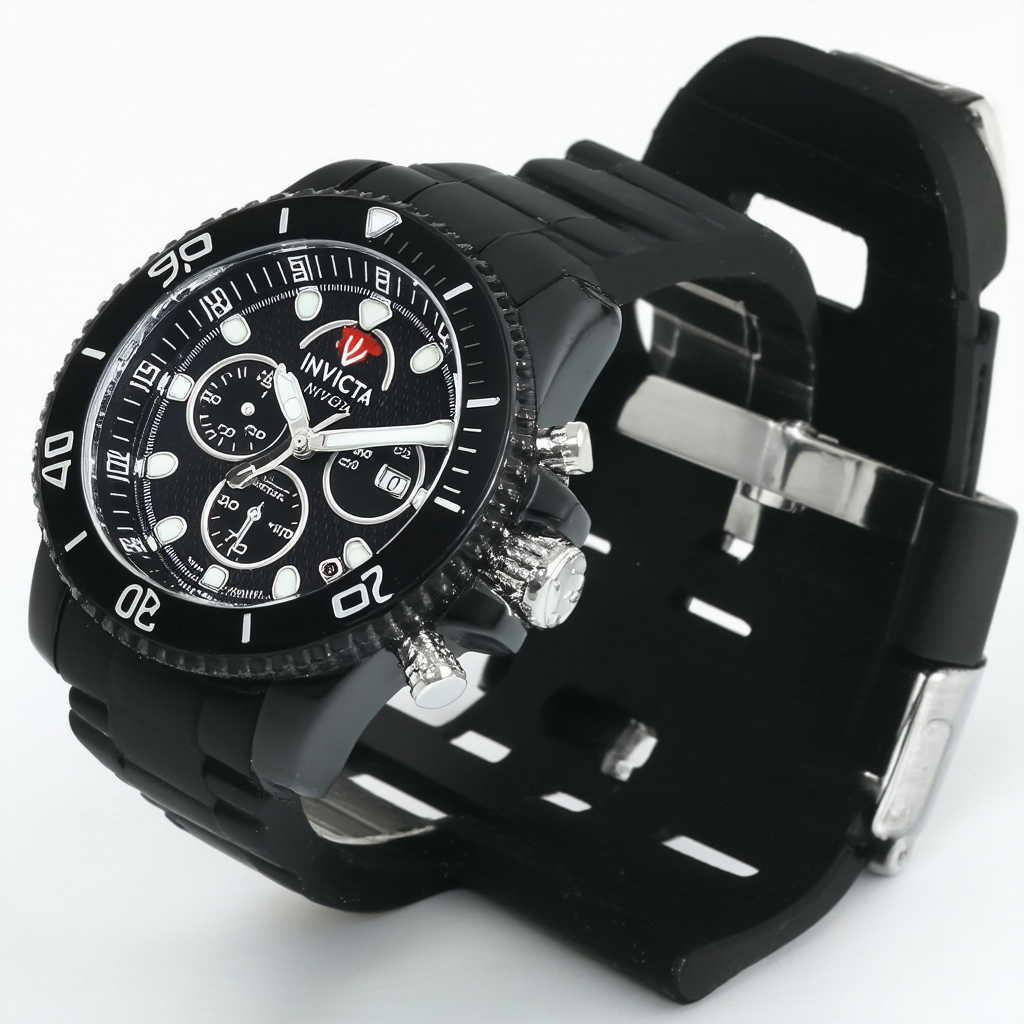 Invicta Men's 5861 Russian Diver Black Dial Polyurethane Watch