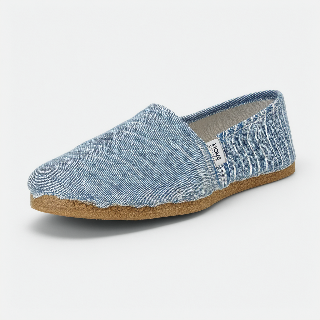 TOMS Bold Stripe Denim Women's Bimini Stitchouts 10000432 (US 7)