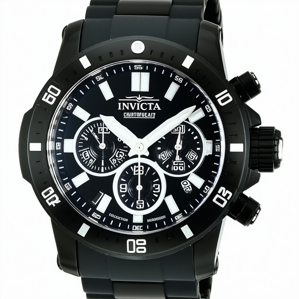 Invicta Men's 0509 Reserve Collection Specialty Chronograph Black Polyurethane Watch