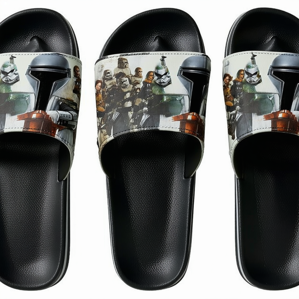 Star Wars The Mandalorian Characters Men’s Sandals Slides-Large