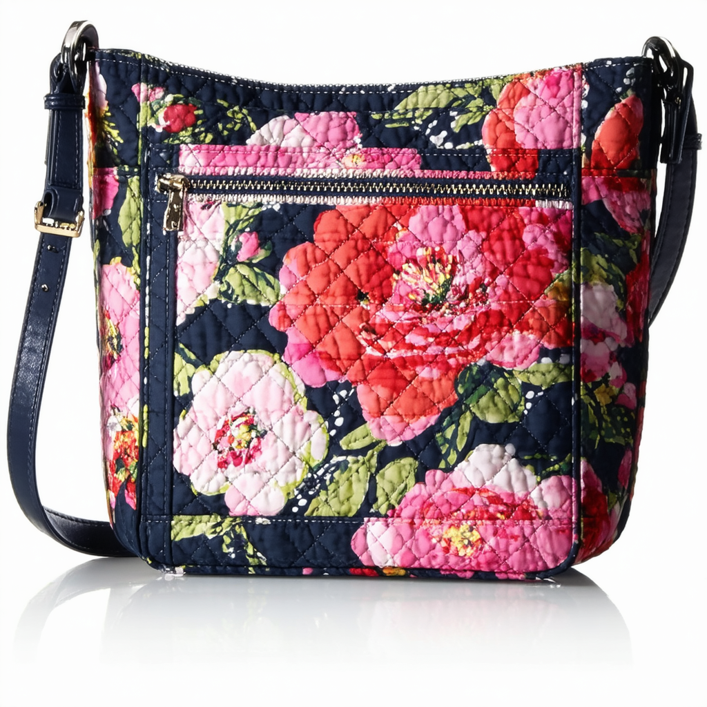 Vera Bradley Lizzy Cross Body / Shoulder Bag in Camellia