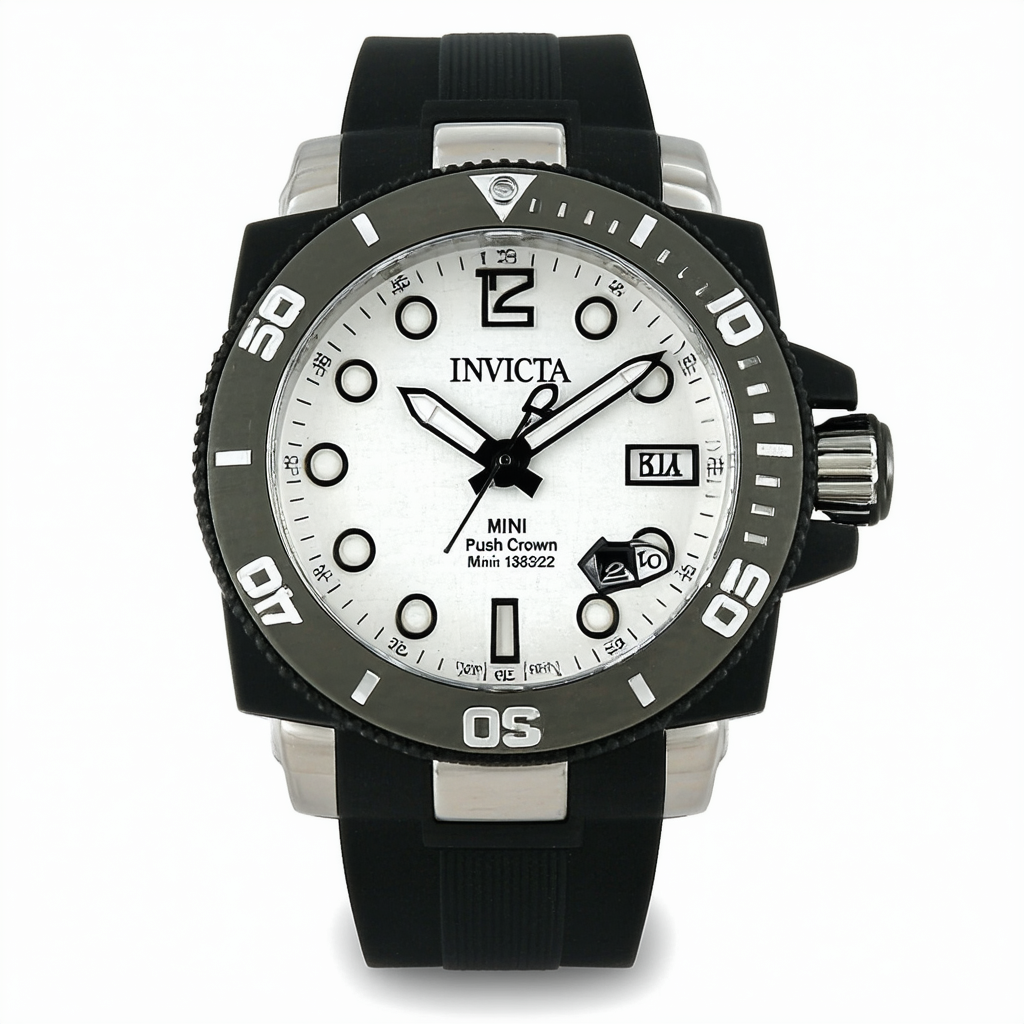 Invicta Mini 13822 Gunmetal & Push Crown Mineral Crystal case and Dial, 30mm ...