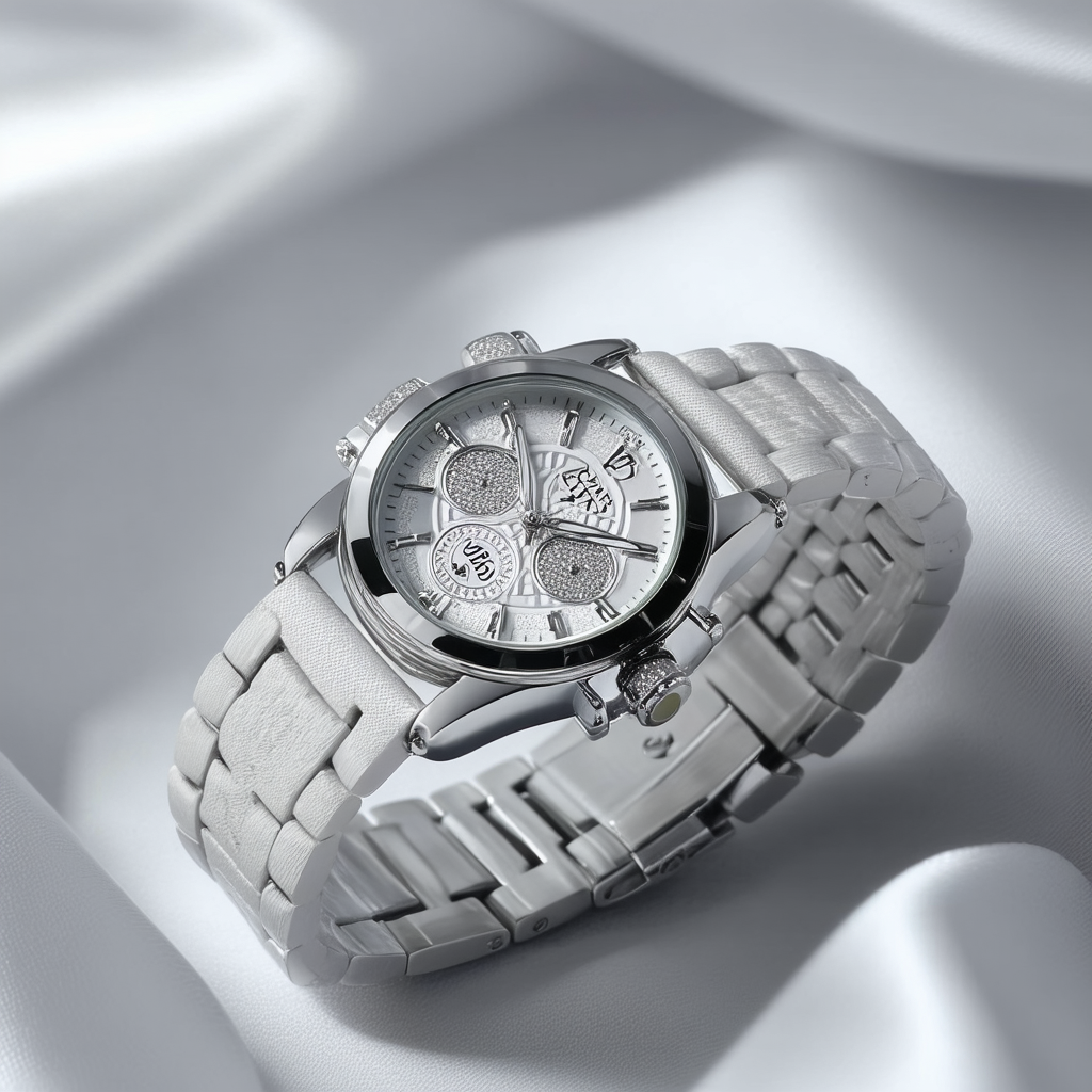 GUESS Brilliance on Links Watch - Silver