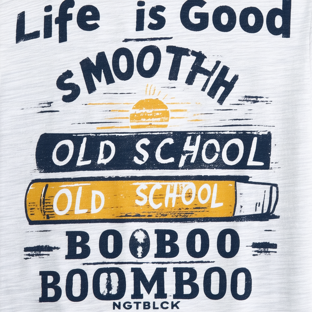 Life is Good Men's Smooth Tee Old School Boombo Ngtblk T-Shirt,