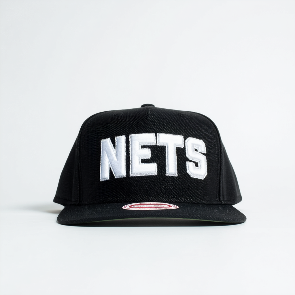 adidas Brookyln Nets Solid Word Adjustable Snapback Hat/Cap