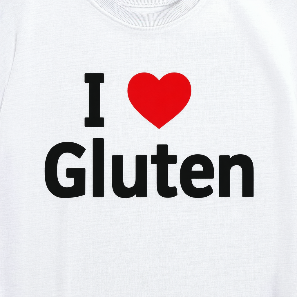 CafePress I Love Gluten Light T Shirt Cotton T-Shirt