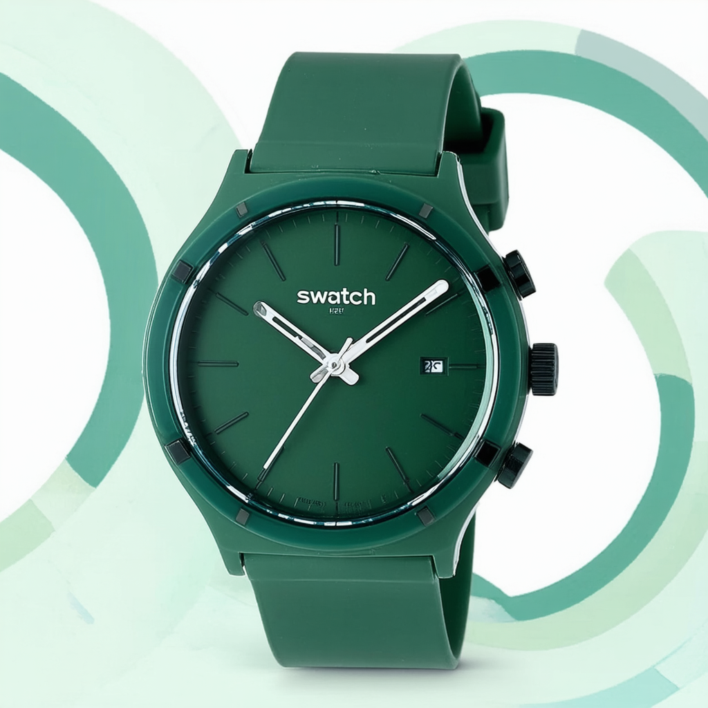 Swatch Futuristic Green Quartz Men's Watch SO27M105