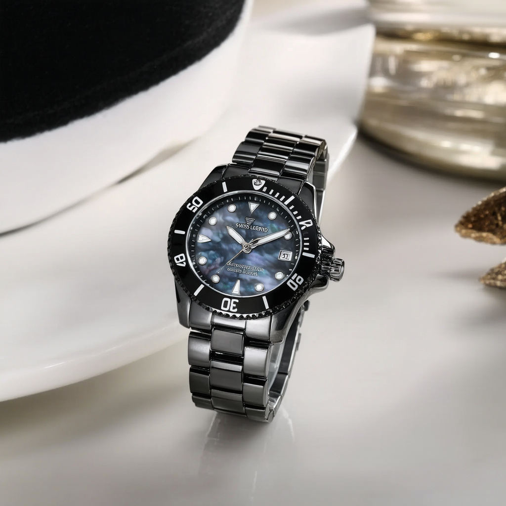 Swiss Legend Women's 10049-BKBRR Karamica Black Mother-Of-Pearl Dial Watch