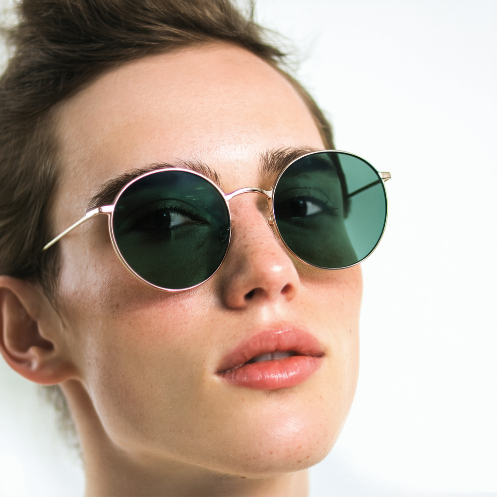 zeroUV - Classic Lightweight Slim Arms Colored Mirror Flat Lens Oval Sunglasses 50mm