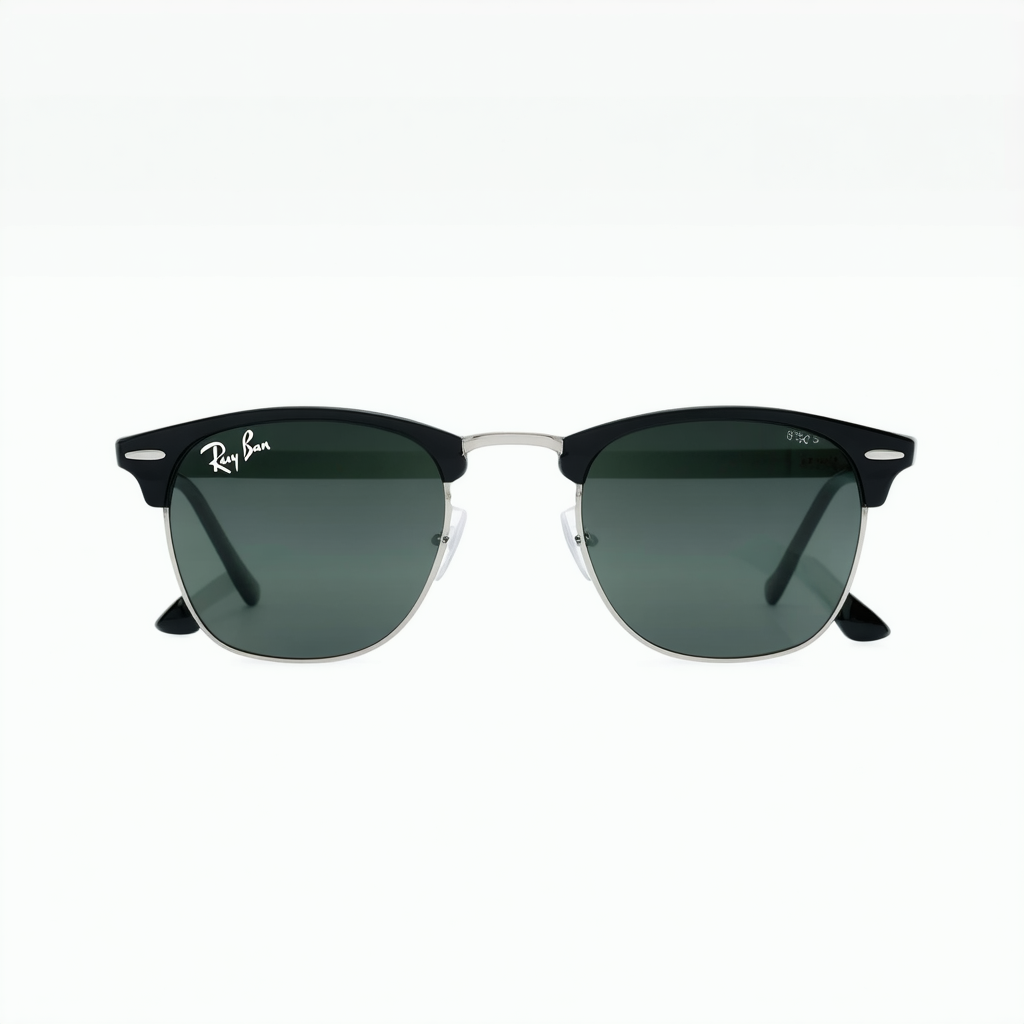 Ray-Ban Unisex Sunglasses Black Frame, Green Classic G-15 Lenses, 57MM