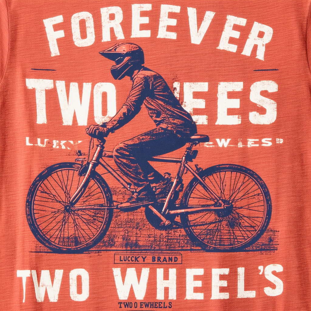 Lucky Brand Men's Forever Two Wheels Graphic Tee