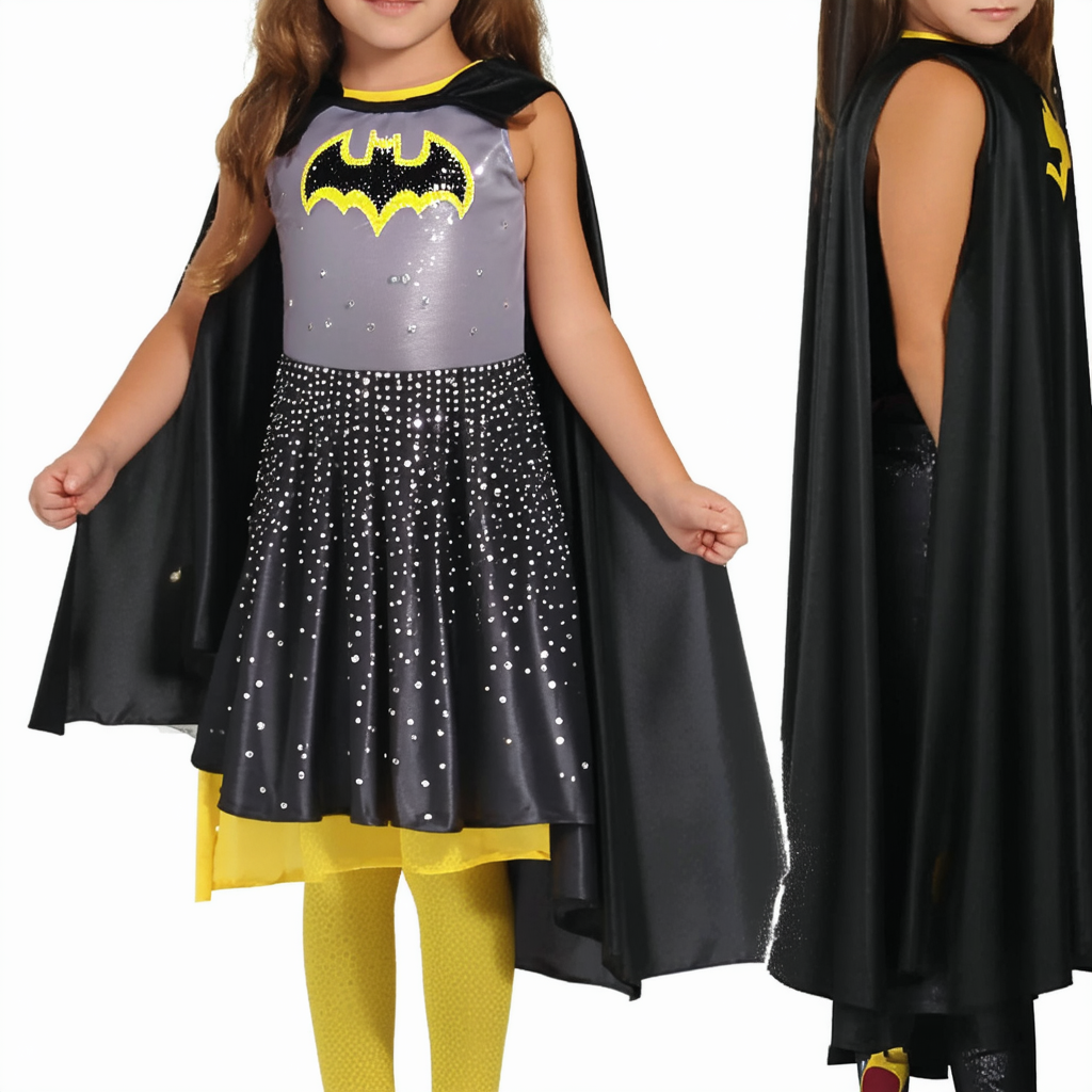 Rubie's DC Superheroes Batgirl Teen Rhinestone Tank Dress With Removable Cape