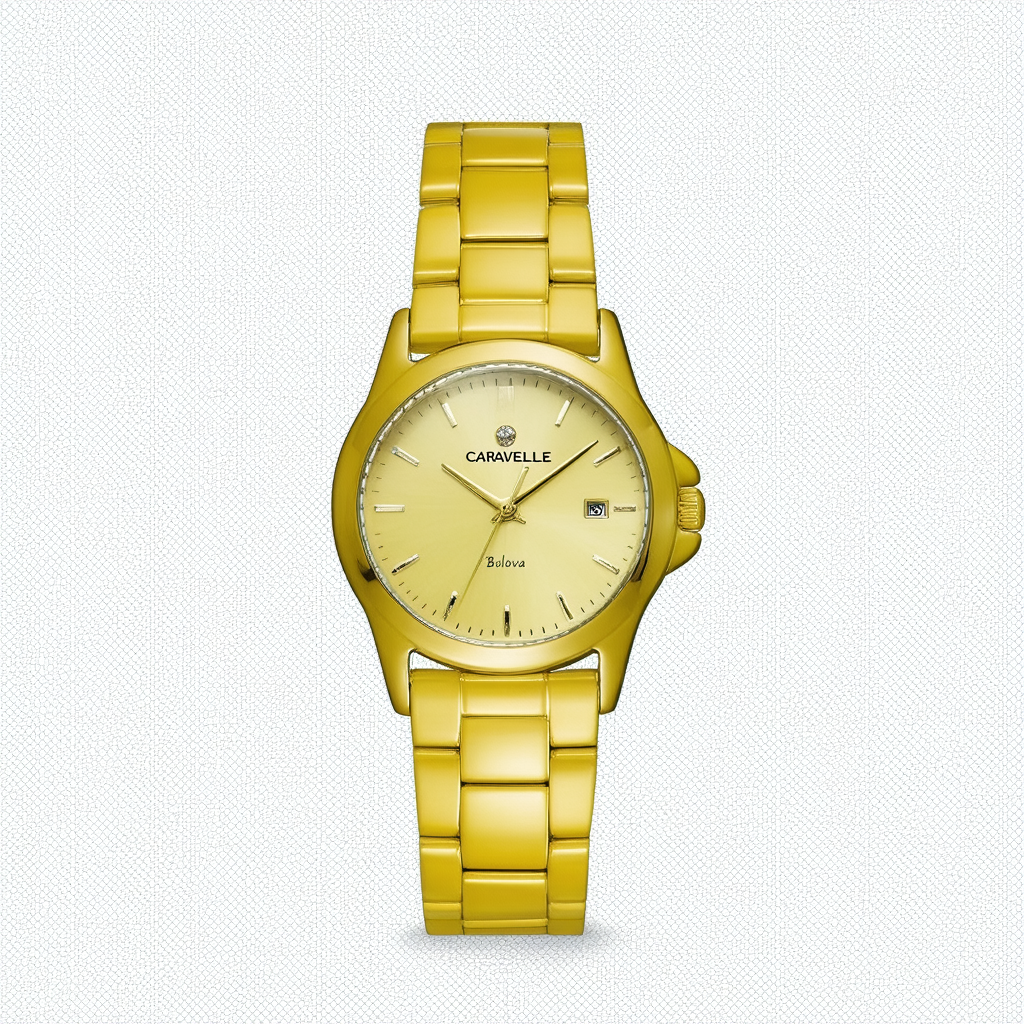 Caravelle New York by Bulova Women's 44L154 Analog Display Japanese Quartz Yellow Watch
