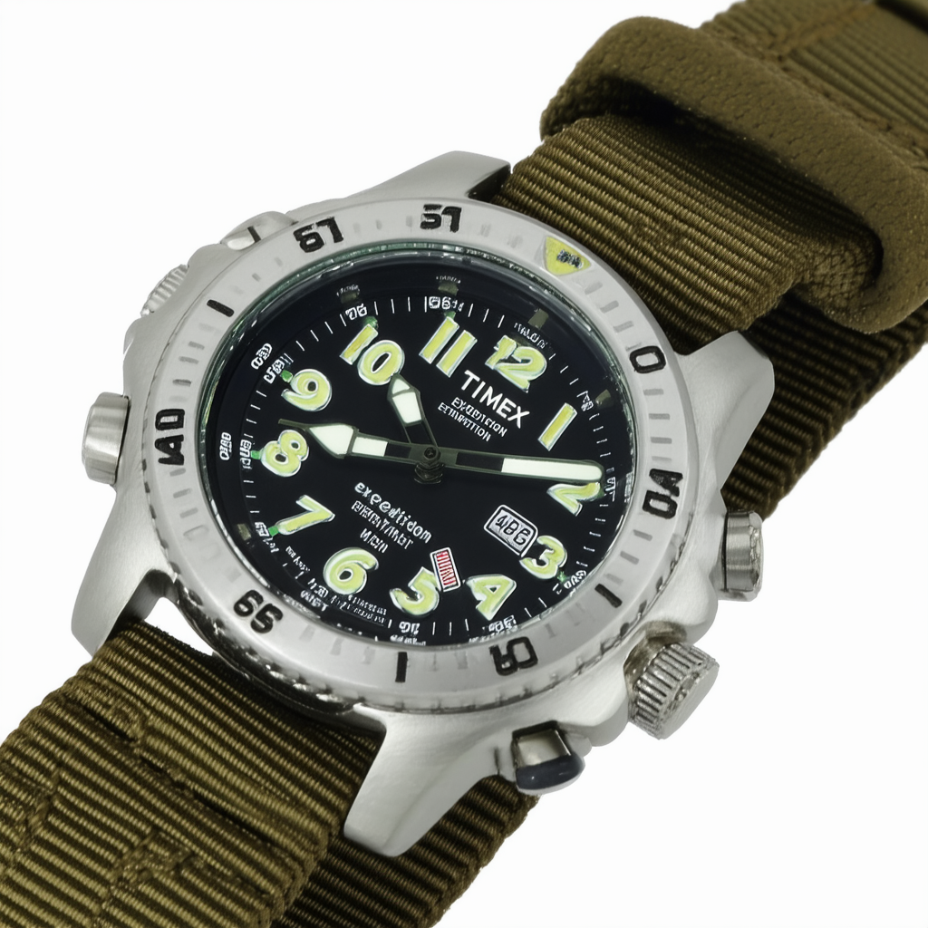 Timex Men's T45181 Expedition Resin Combo Brown/Green Nylon Strap Watch