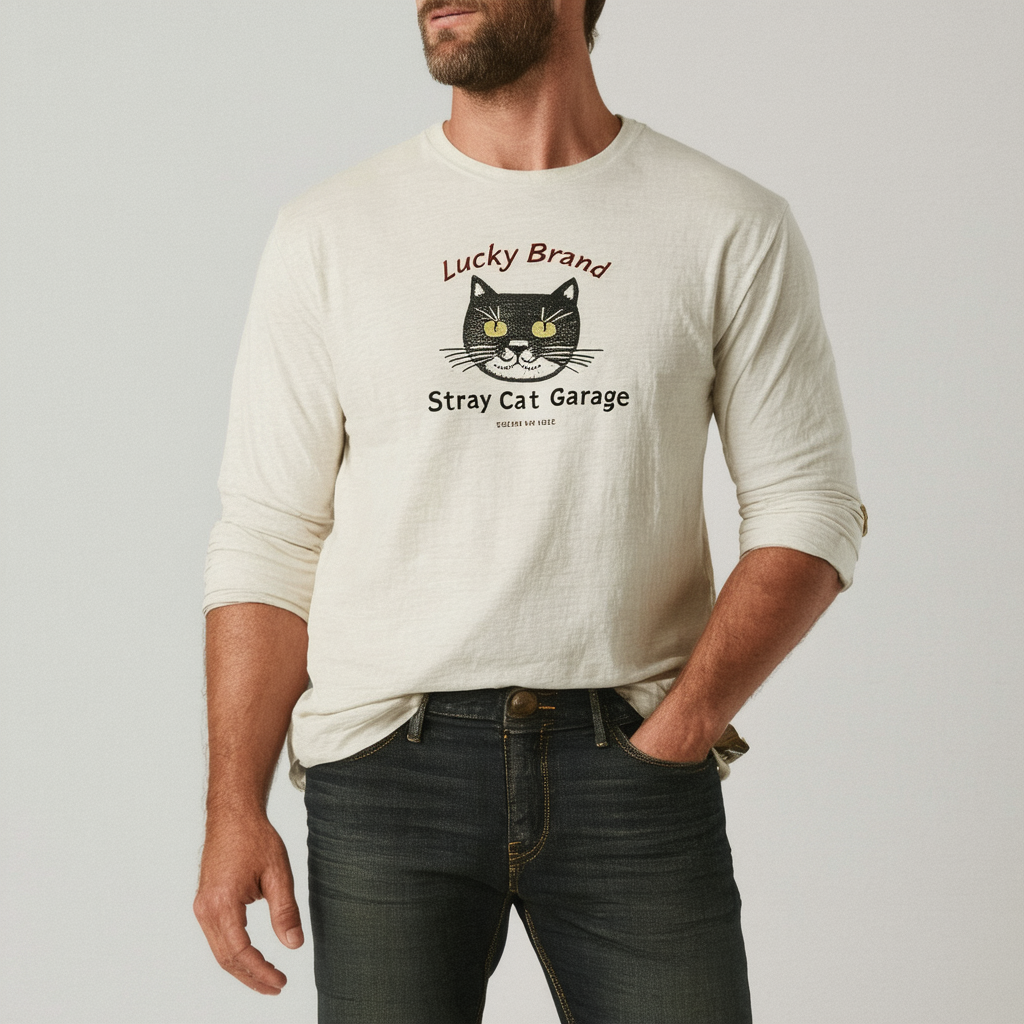 Lucky Brand Men's Stray Cat Garage Tee