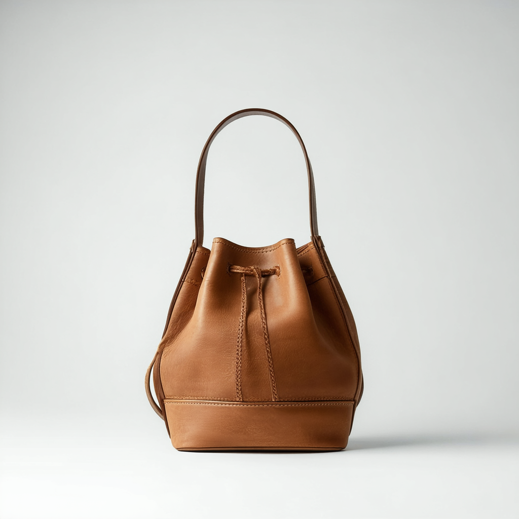 leather bucket bag - Leather bag for women