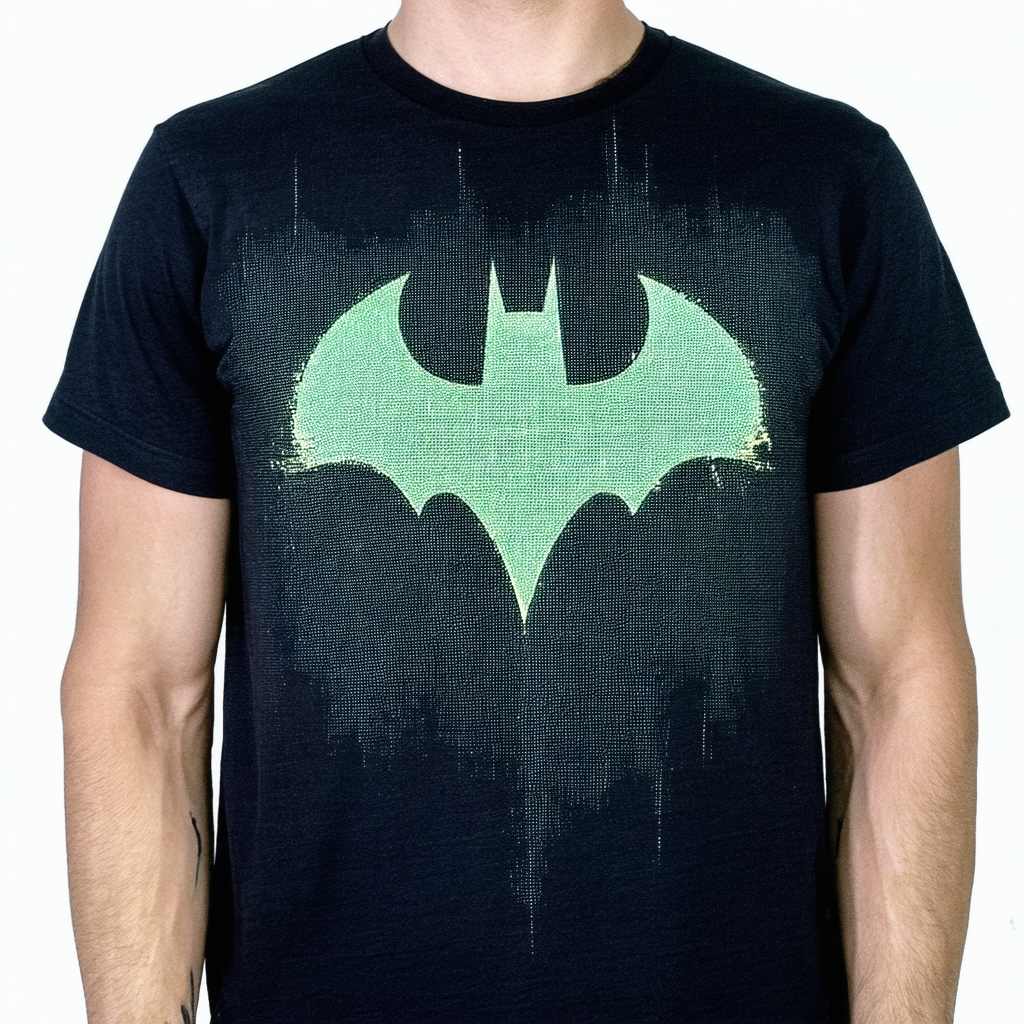 Batman Glow in The Dark Classic Logo Men's Black Graphic Tee