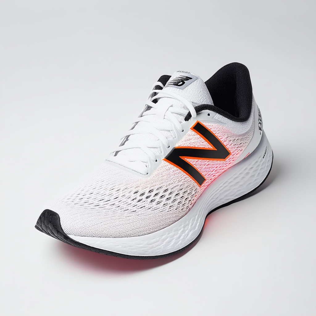 New Balance Men's FuelCell Prism V1 Running Shoe, White/Neo Flame, 10 Wide