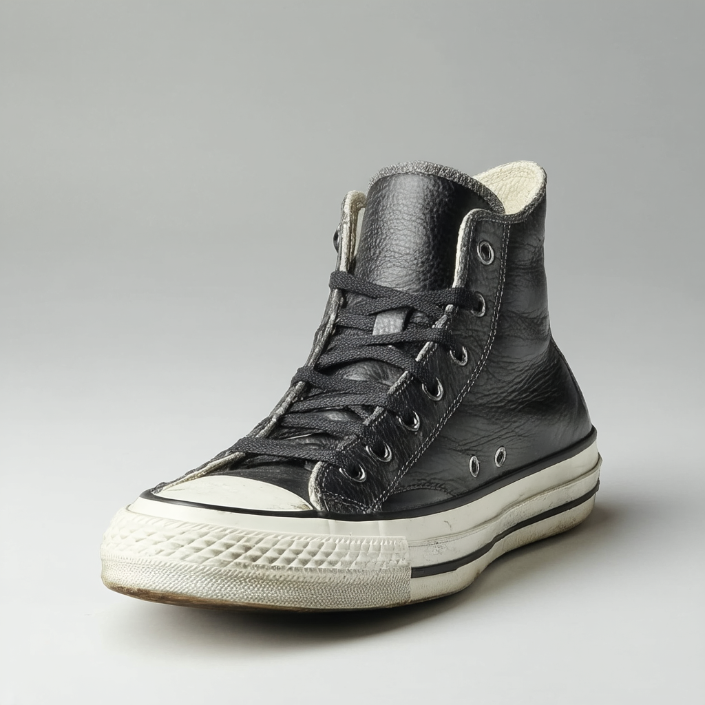 Converse X by John Varvatos JV ONE Star OX Black Turtledove Leather Sneakers (US 8.5)