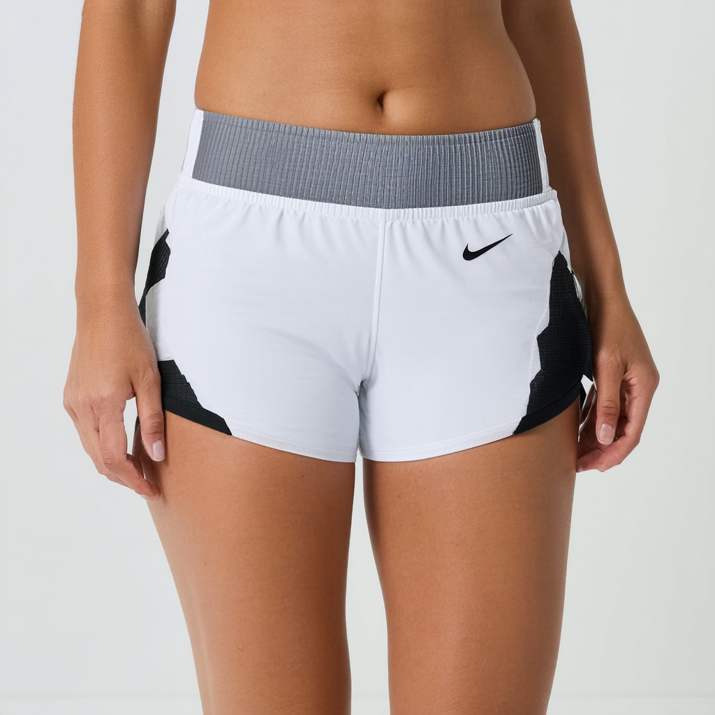 Nike Women's Pro Cool Facet 3" Shorts Wolf Grey/Black/White Size X-Large