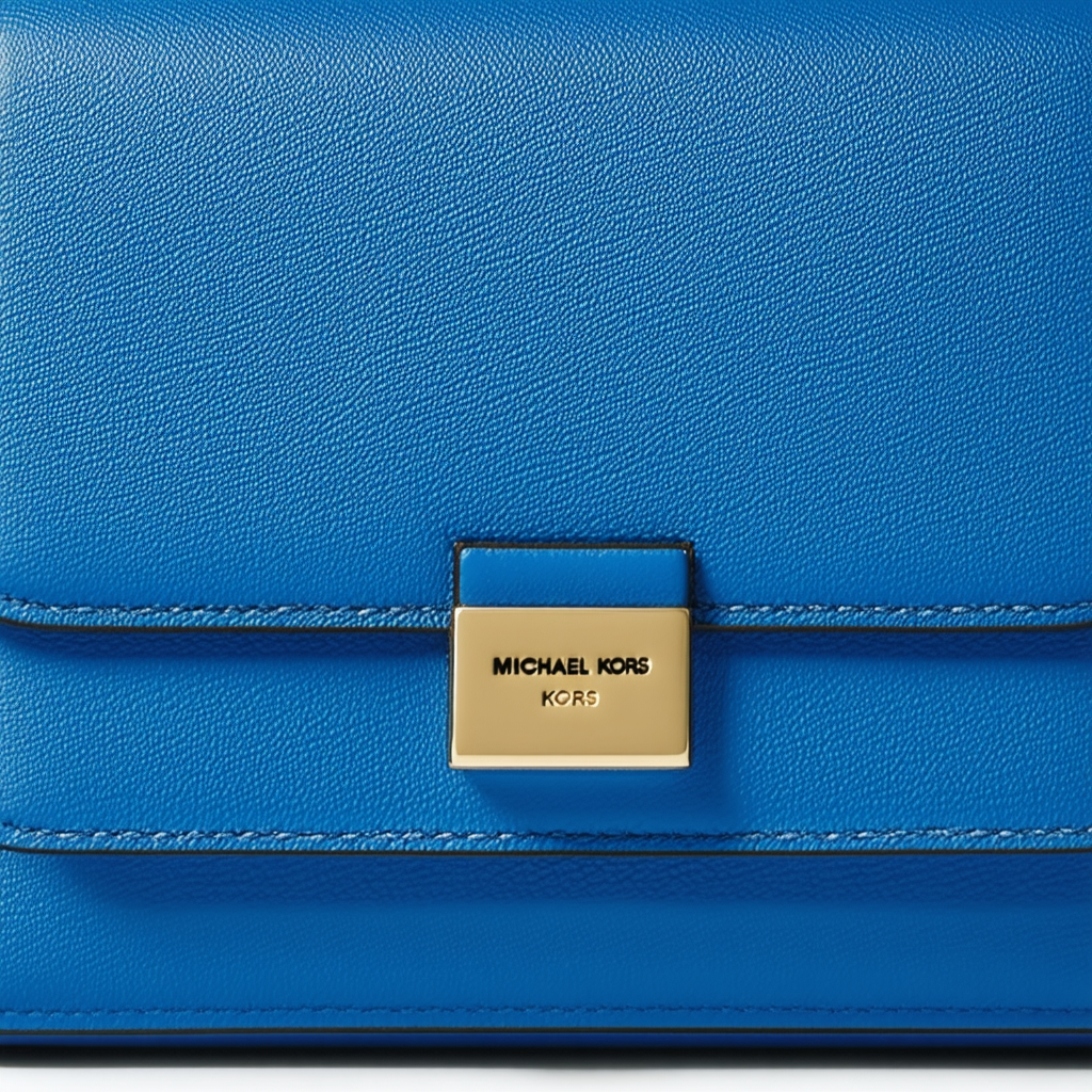 Michael Kors SM Flap Crossbody Summer Blue Leather Handbag