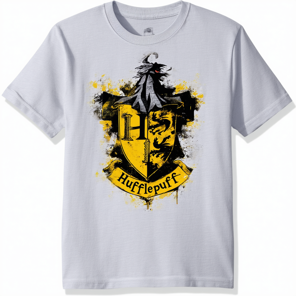 Harry Potter Hufflepuff Crest Unisex Youth T Shirt