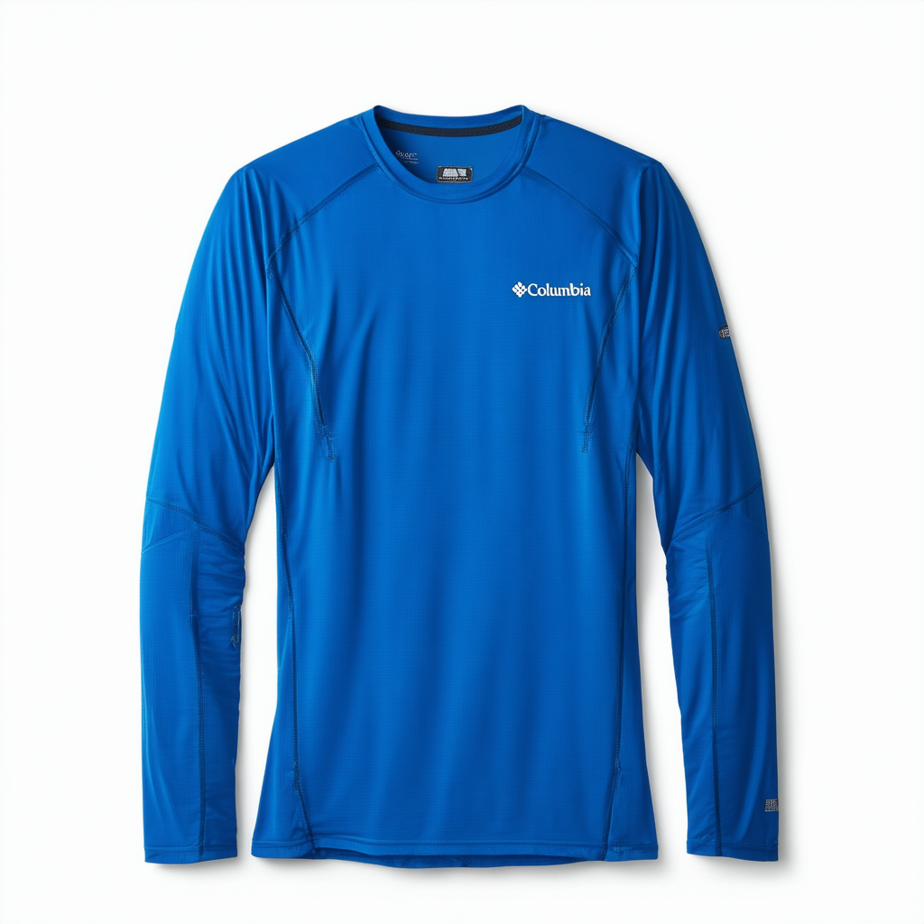Columbia Men's Coolest Cool Long Sleeve Top, Hyper Blue, Medium